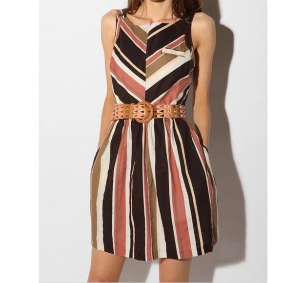 UO//Cooperative Striped Linen Dress- Size M